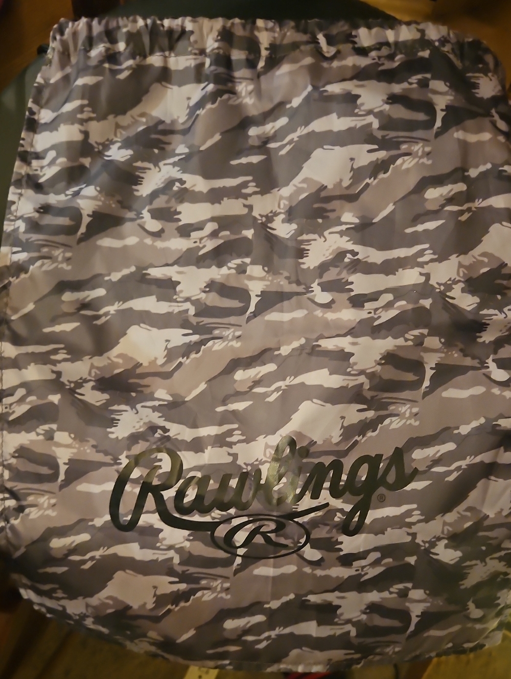Rawlings Gray and White Camo Drawstring Sack